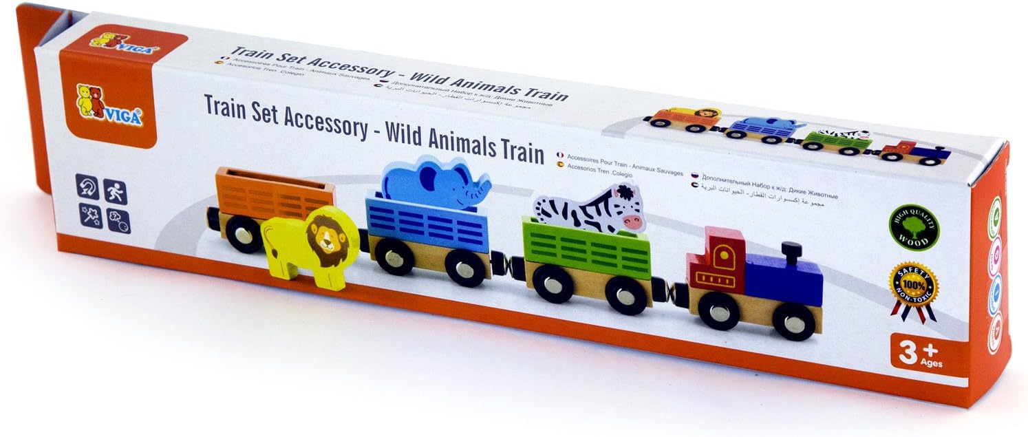 zoo animal train set