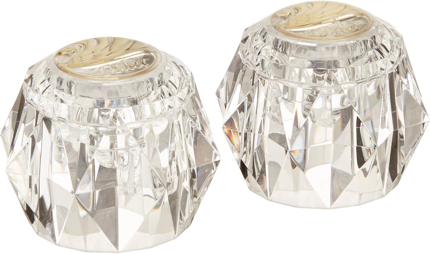 Delta Faucet H61PB Two Clear Knob Handle Kit, Polished