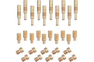 Bestmoy 30-PCS Carburetor Main Jet Kit, Includes 20 Main Jets & 10 Slow Pilot Jets for Motorcycles, Karts, ATVs - Carburetor Jet Replacement Set Compatible with PWK Keihin OKO CVK PWM