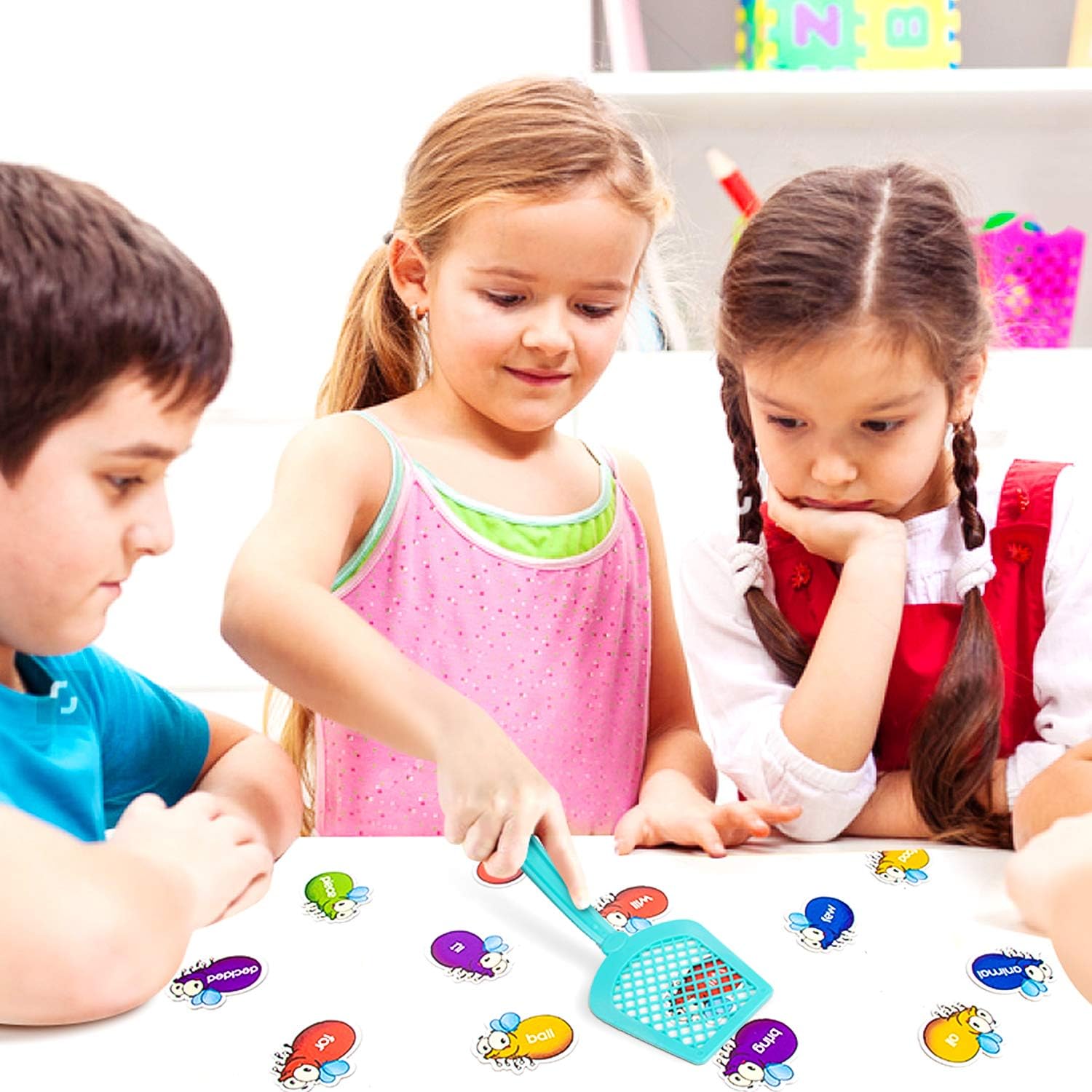 Gamenote Sight Word Swat Game - 520 Dolch Fry Site Words with 4 Fly Swatters from Pre K to 3rd Grade Educational Learning Games for Kindergarten Classroom (Upgraded Version): Toys & Games