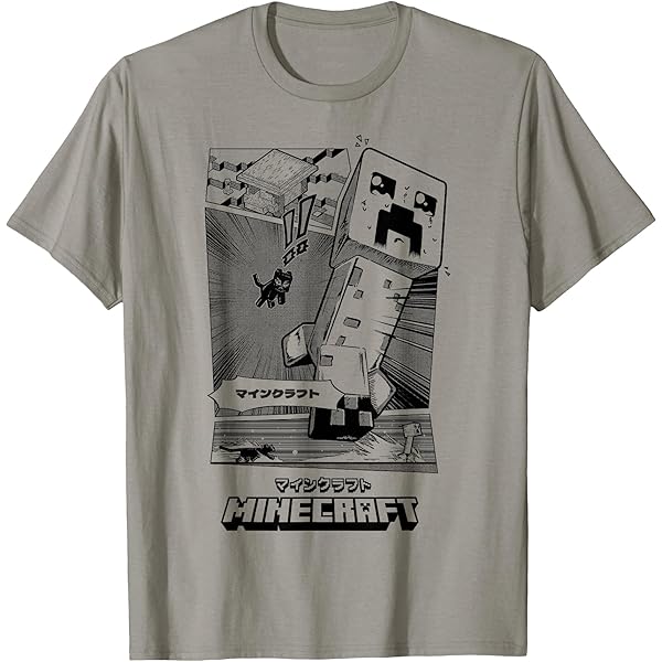 Minecraft Manga Stories Creeper Adult T-Shirt(White,Medium