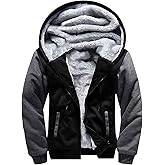 MACHLAB Men's Pullover Winter Workout Fleece Hoodie Jackets Full Zip Wool Warm Thick Coats
