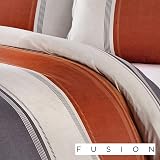 Fusion Betley Stripe Reversible Duvet Cover Set Spice King view 3