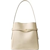 BOSTANTEN Vegan Leather Bucket Bag Women Old Money Style Shoulder Purse | Soft, buttery vegan leather, trendy vintage silhouette, spacious interior, includes drawstring pouch