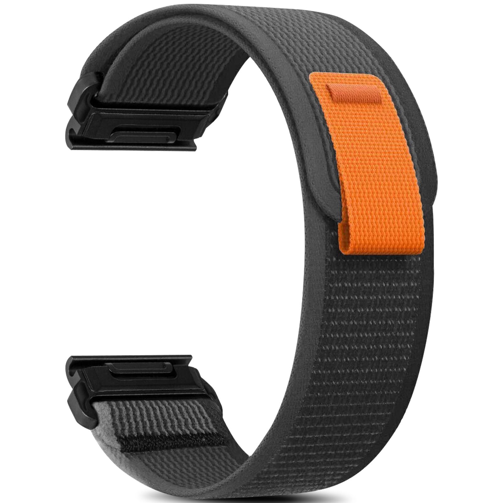 Niboow QuickFit 22mm Strap for Garmin Fenix 8 47mm/Fenix E 47mm/Fenix 7 Pro Solar/Fenix 7/Epix 2 Pro 47mm, Elastic Nylon Replacement Watch Band for Garmin Fenix 6 GPS/Fenix 6 Pro GPS/Fenix 5-BlackGray