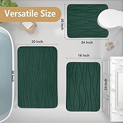 Buganda Memory Foam Bathroom Rug Mat 36x24, Extra