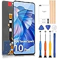 Screen Replacement for Tecno Spark 10 Pro LCD Display for Tecno KI7 Screen Touch Digitizer Assembly Replacement with Repair Kits(Black,6.8 inch)
