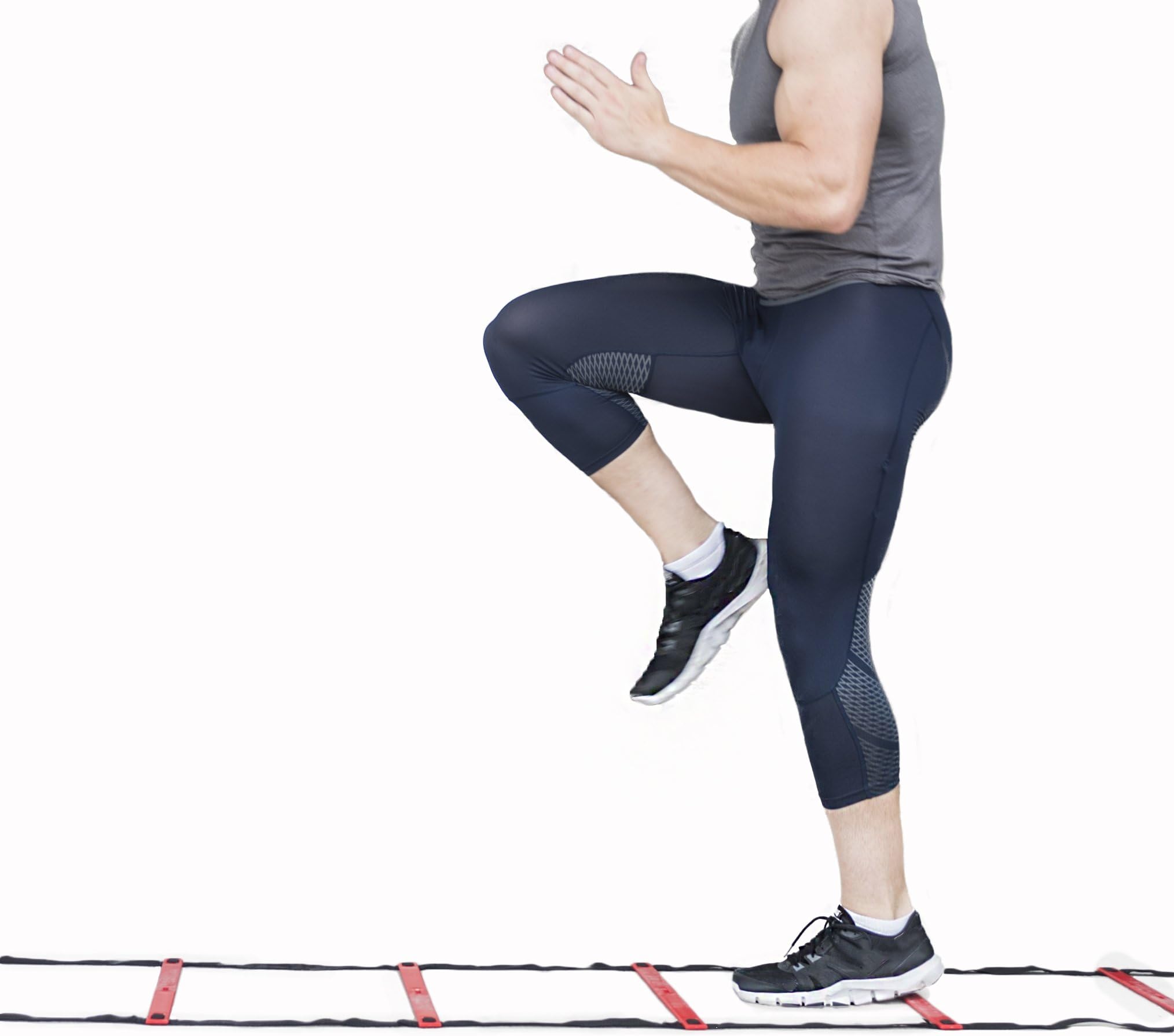 Agility Ladder, Sports Ladder Training Equipment for Kids and Athletes of All Ages. Indoor and Outdoor Speed Training for Soccer, Football, and other Activities, 15ft long, 11 rung