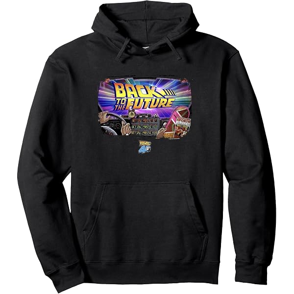 Back To The Future Logo En Détresse Sweat à Capuche Officiel