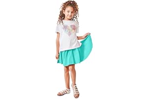 KIDPIK Fun & Flairy Skirt & Active Short Hybrid - Choose from Stripe Knit, Double Ruffles, Front Tie or Basic Skater Swing