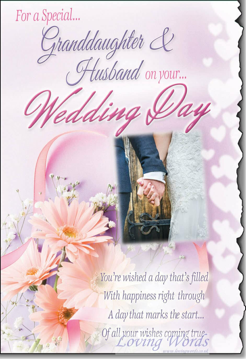 For A Special Granddaughter & Husband On Your Wedding day card Lovely Verse