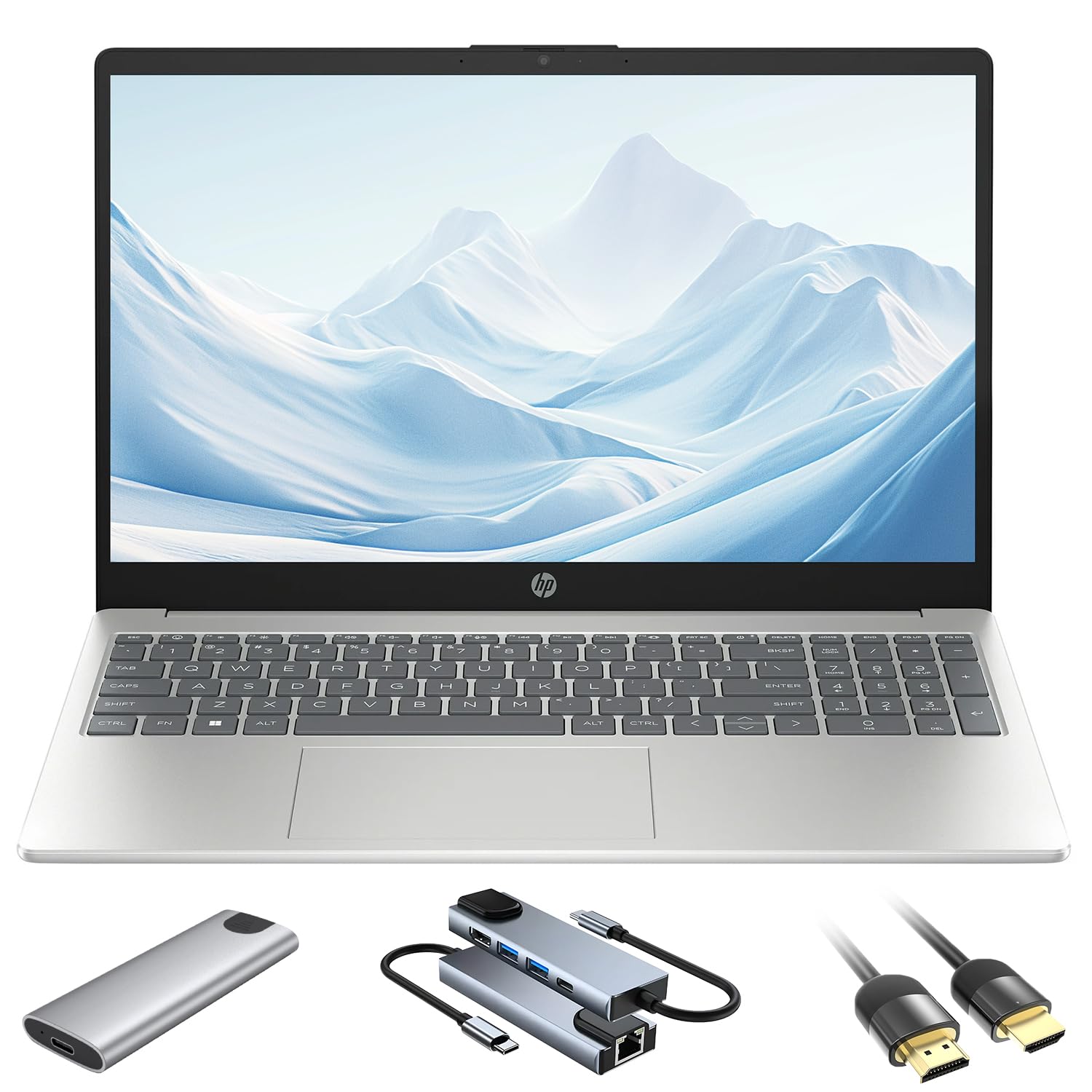 HP 15.6 inch Linux Laptop for Business and Student, 15.6" FHD IPS Anti-Glare Display, 10-Core Intel i5-1235U, 16GB RAM, 512GB SSD + 256GB Portable SSD, KeyPad, WiFi 6, Webcam, USB-C, Linux Ubuntu OS