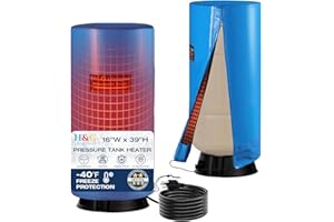 H&G Lifestyles Heated Well Pressure Tank Cover Insulated,Heating Well Tank Insulation Jacket, Water Well Tank Cover Heater Freeze Proof,Freeze Protection Down to -20℉/-28℃ 16 Inches