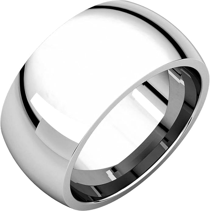 Men's and Women's Platinum, 10mm Wide, Heavy Comfort Fit, Plain Wedding