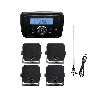 Marine Radio Paquete Bluetooth Usb Reproductor De Mp3 Impermeable