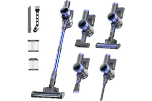 Nioga Cordless Vacuum Cleaner, 10-in-1 Lightweight Stick Vacuum with 33 kPa Powerful Suction, 45-Min Runtime, Rechargeable Vacuum Cordless for Home Hard Floor Low-Pile Carpet and Pet Hair