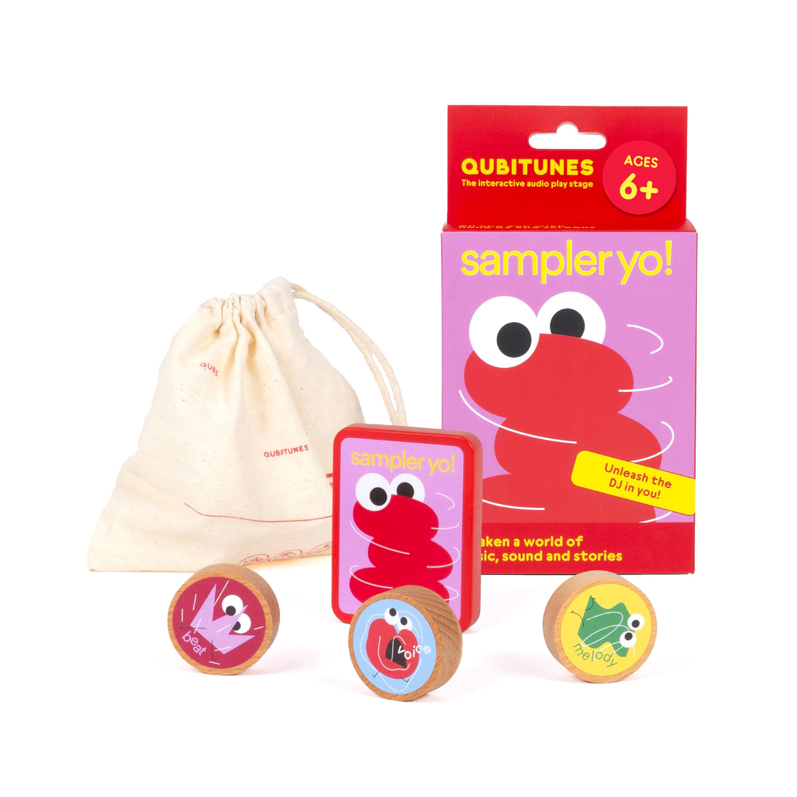 QUBITUNES Interactive Audio Play Stage Game |Sampler Yo! Game |Be a DJ | Listen, Learn and Play | Ages 6+ Boys & Girls