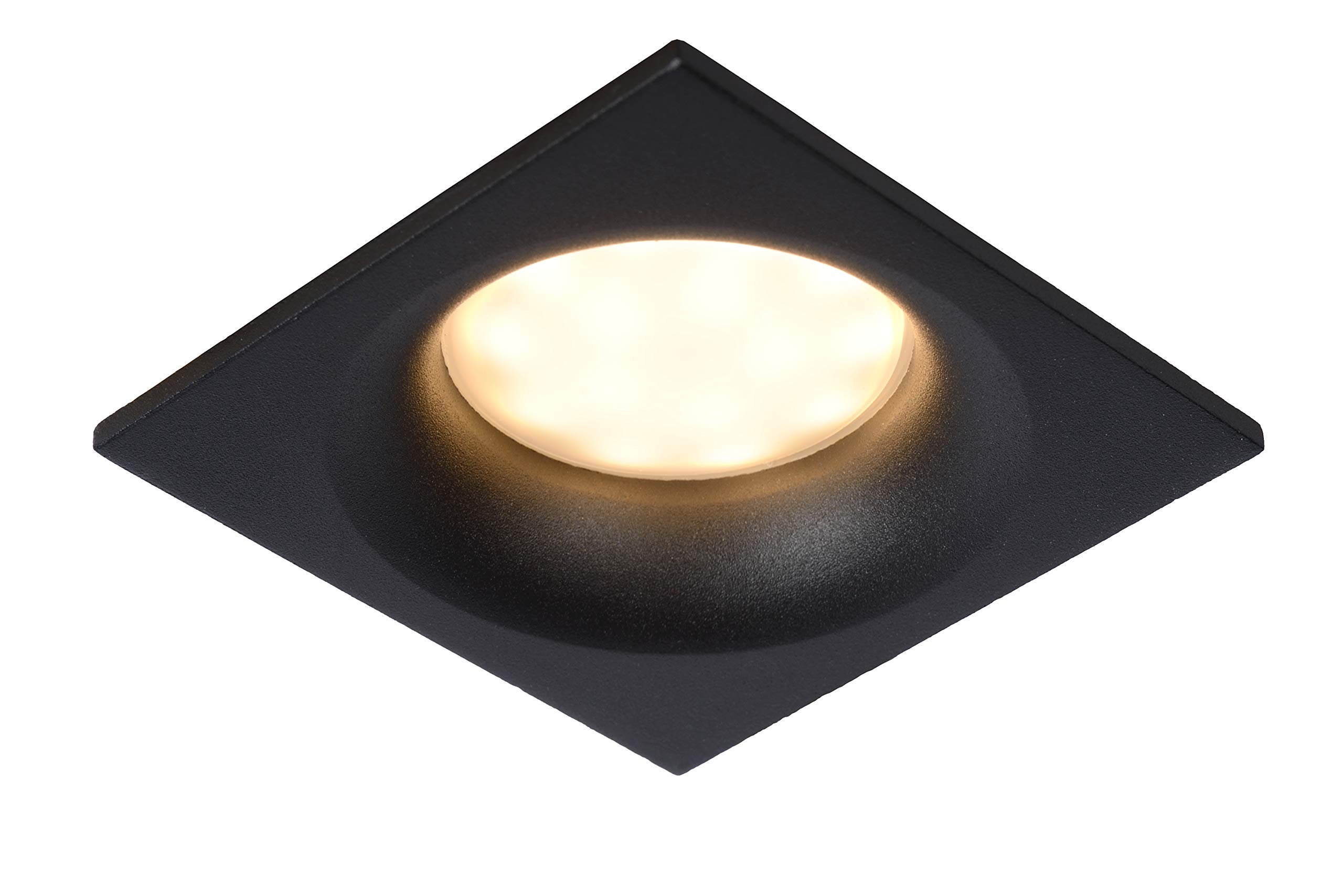 LUCIDE Ziva - Recessed Spotlight Bathroom - 1xGU10 - IP44 - Black