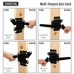 SANKINS Self-Locking Gate Latch Heavy Duty for