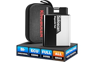 KINGBOLEN Soloscan for Toyota/Lexus 2025 OBD2 Scanner Bluetooth All System Diagnostics, Free Updates Bidirectional Scan Tool for iOS & Android Ph*ne, Car Code Reader with All Resets, ECU Coding