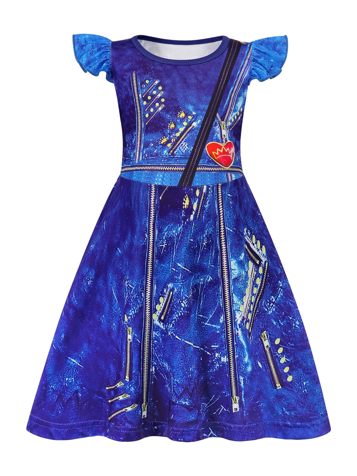 Berich Princess Costumes for Girls Dress Up Kids Halloween Christmas World Book Day Outfit World Book Day Costumes for Girls Princess Fancy Dress 3-4 Years(Blue,120)