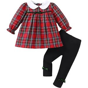 JYULAAN Baby Girl Clothes Toddler Outfit Fall Winter 2 Piece Pant Set 9M-4Y