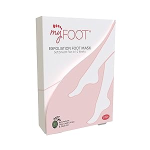 MyFoot Foot Peel Mask, Exfoliating Foot Treatment with Olive Leaf Extract. (2 Pairs per Box)