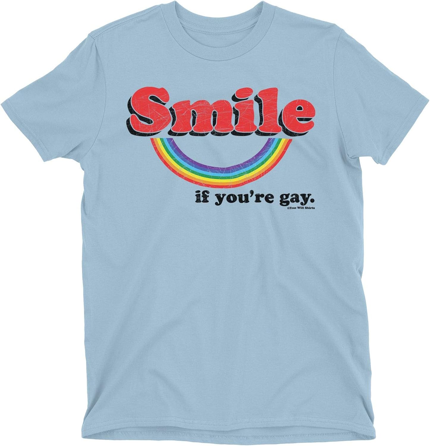 FreeWillShirts Camiseta del Orgullo Gay - Smile If Your Gay - Unisexo Hombre Señoras LGBT 2019: Amazon.es: Ropa y accesorios