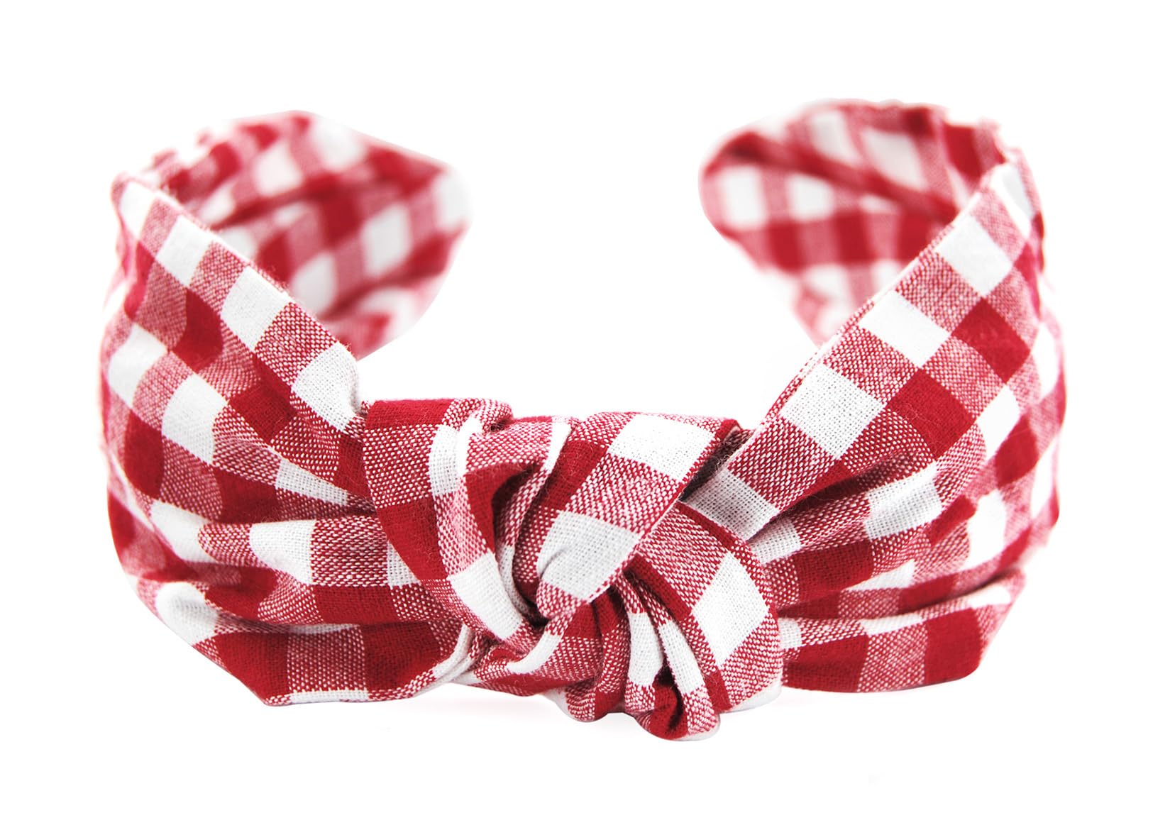 axy Vintage Look Checked Headband – Beautiful Costume Headband Women's Headband Hair Accessories HR34K (Red/White Checked)