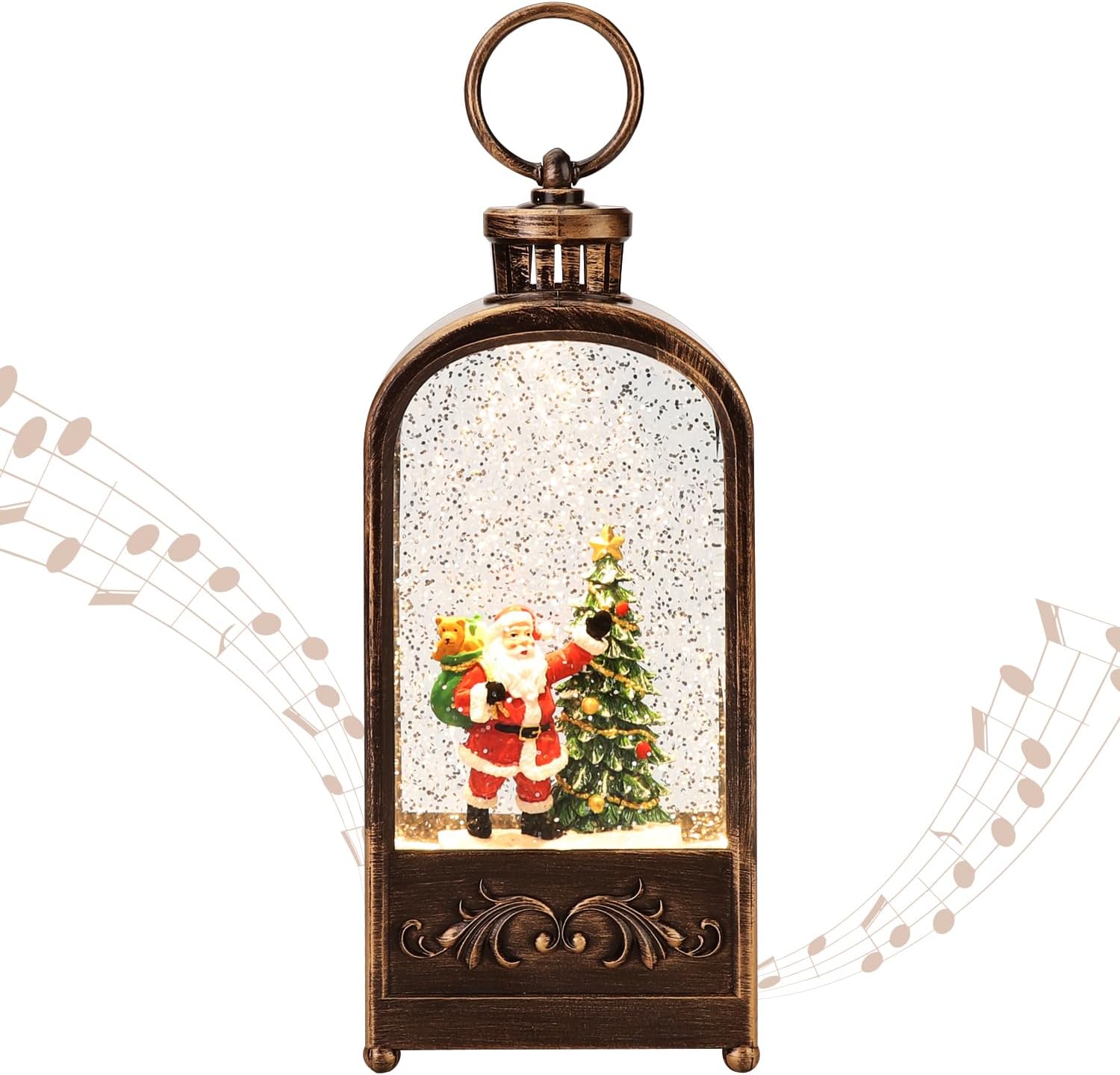 Snow Globes - Christmas Lantern,Snow Globe Globes Lantern,Rotating Musical Crystal Night Light,Santa Claus Statue Home Decoration,Sparkling Glitter Exquisite Birthday、Thanks-Giving 、Christmas Party Gifts