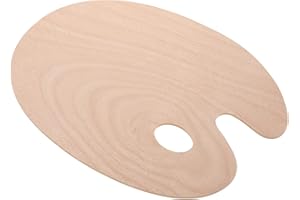 Ciieeo Wood Painting Pallet for Acrylics Handheld Palette Tray for Artists and Beginners for Watercolor Mix