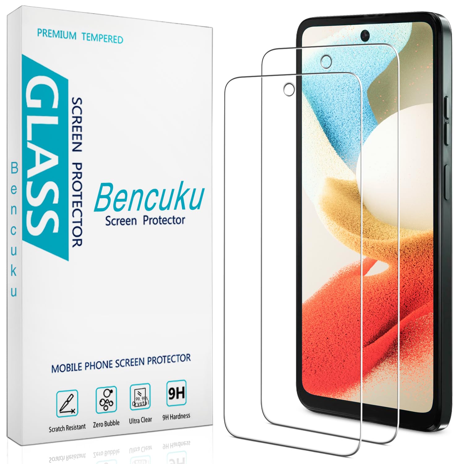 Photo 1 of Bencuku (2 Pack) Designed for Motorola Moto G 5G (2024) Tempered Glass Screen Protector, Anti Scratch, Bubble Free