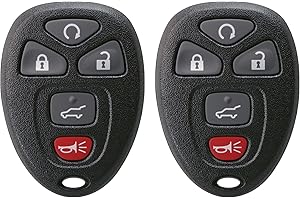 Keyless2Go New Keyless Entry Remote Start Car Key Fob for Select Vehicles That use OUC60270 OUC60221 Remote (2 Pack)