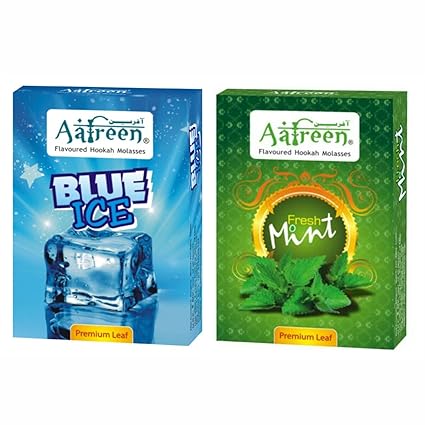 Aafreen Hookah Molasses Refreshing Hookah Flavours (Brain Freezer & Fresh Mint) - Pack Of 2