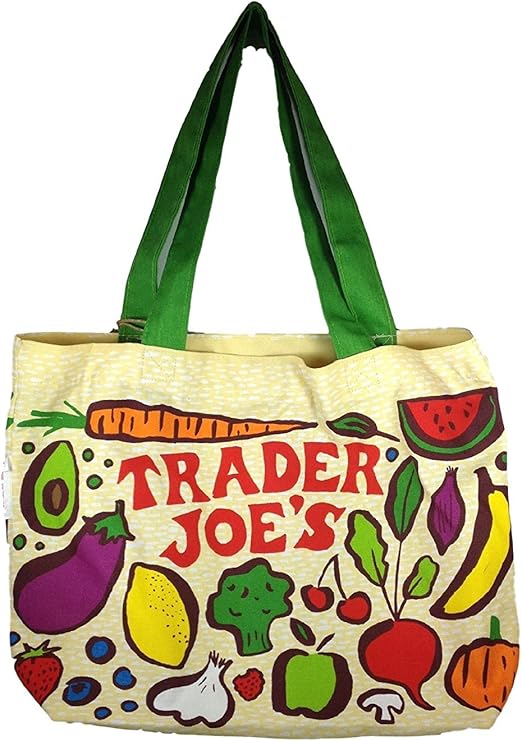 Trader Joes Bolsa de lona de algodón resistente