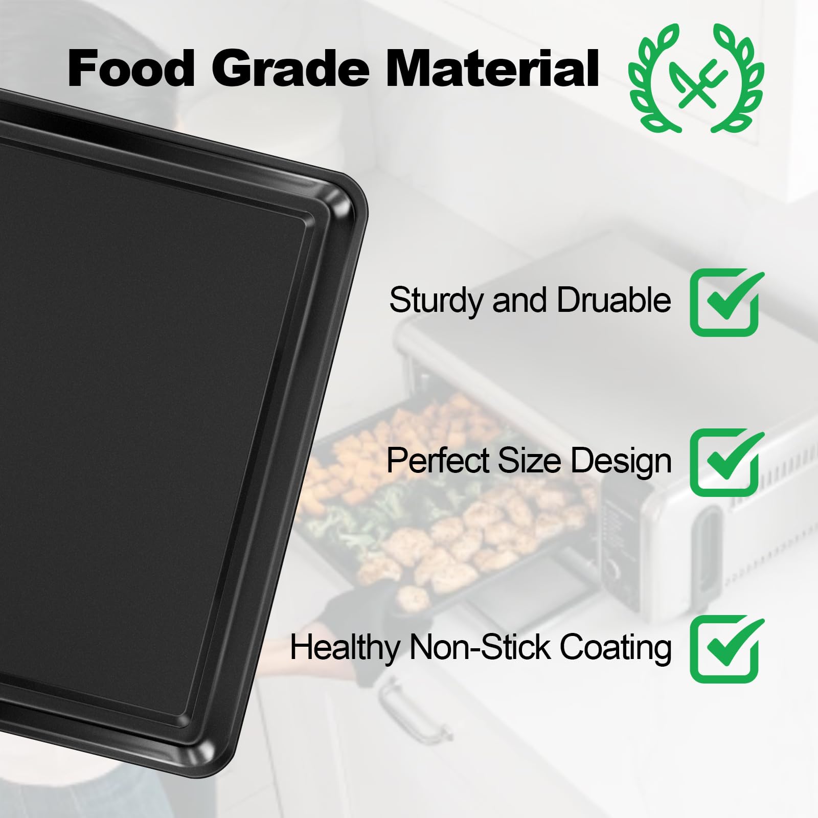 11 Inch Baking Sheet, Baking Pan for Ninja DCT451 DCT401 DT251 DT201 DT200 SP351 SP300 SP301 SP201 Air Fryer Oven, Cookie Sheets for Baking, Baking Tray for Ninja Foodi Air Fryer Accessories