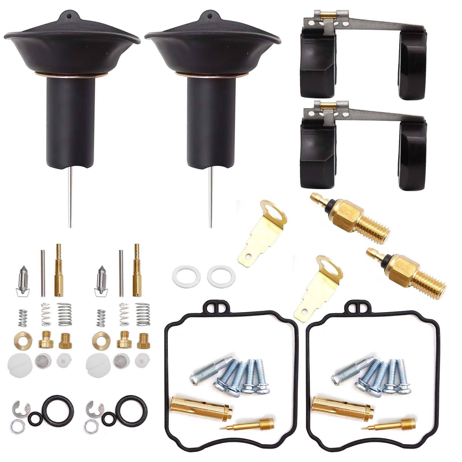 Photo 1 of Anxingo Carburetor Repair Kit Replacement for Yamaha V-Star 650 XVS650 Custom XVS650A Classic 1998-2016, Carb Rebuild Kit Replacement for Yamaha V-Star 650 XVS650AT Silverado 2002-2010