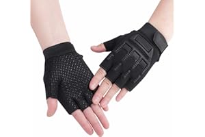 IPENNY Girls Boys Half Finger Cycling Gloves Sport Gym Gloves Racing Mitts Non-Slip Gel Short Finger Breathable Summer Gloves Mountain Road Bike Riding Bicycle Running Climbing Gloves