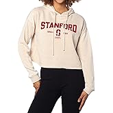 chicka-d Women's Standard Oversized Dropped Shoulder Crewneck Fleece Sweatshirt | NCAA Arch Over Icon Neutral