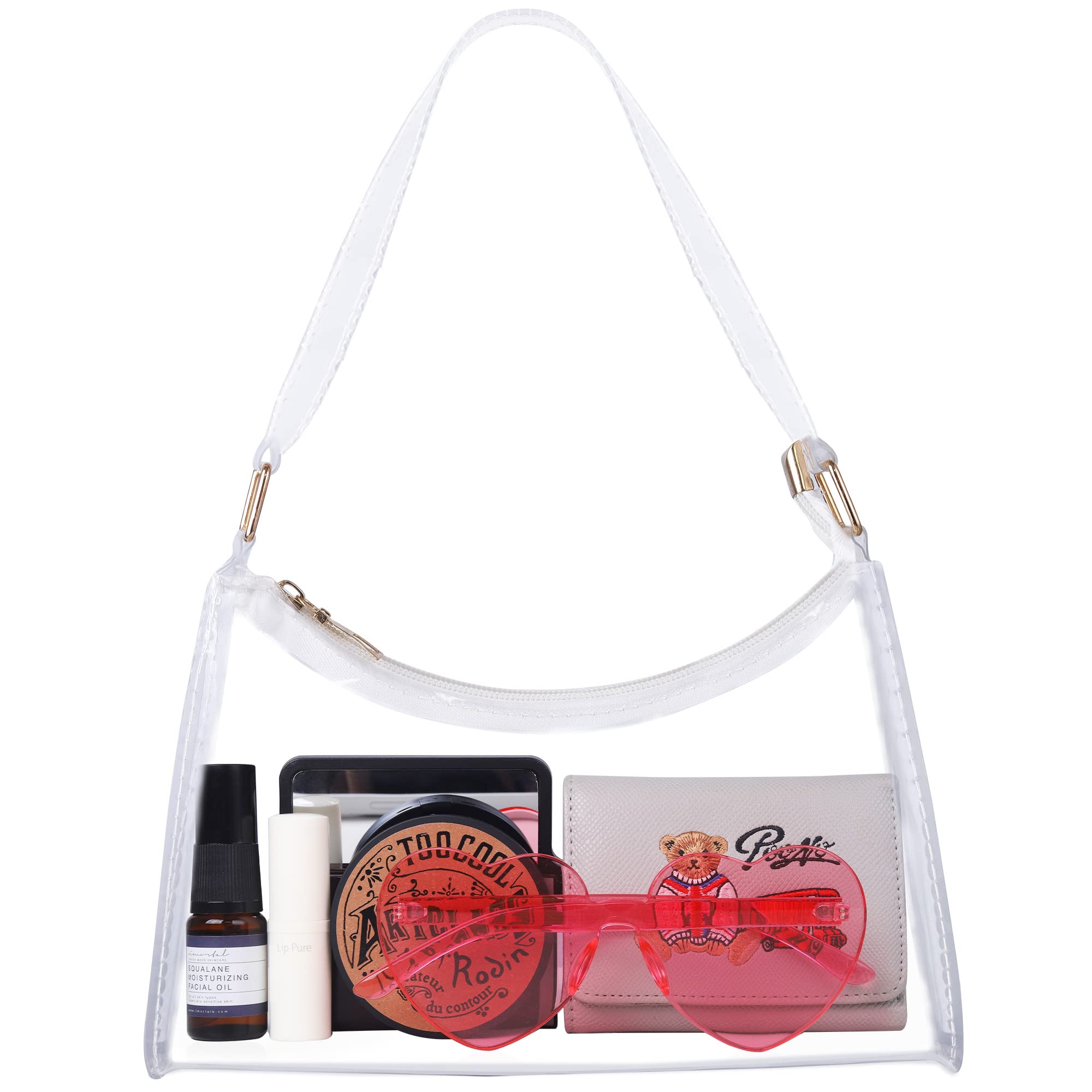 Lackycc Clear Bag for Stadium Events Women's Purse Handbags Small Purse shoulder bag Crossbody Bag