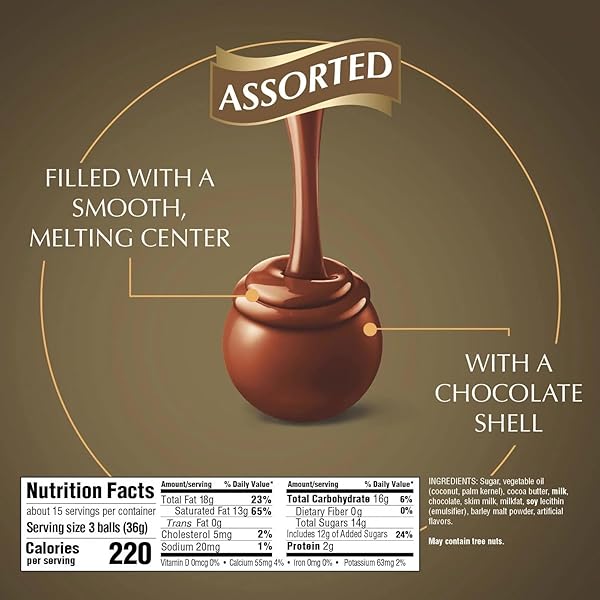 LINDT LINDOR ASSORTED CHOCOLATE CANDY TRUFFLES – MILK CHOCOLATE, WHITE CHOCOLATE, DARK CHOCOLATE, AND CARAMEL MILK CHOCOLATE – 19 OZ, 2 PACK