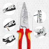 KNIPEX 13 76 200 ME Wire Stripper 200mm Metric Chrome VDE Insulated Grips view 2