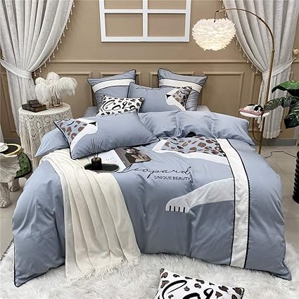 Lindo Juego De Funda De Edredón Y Funda De Almohada Con Estampado De