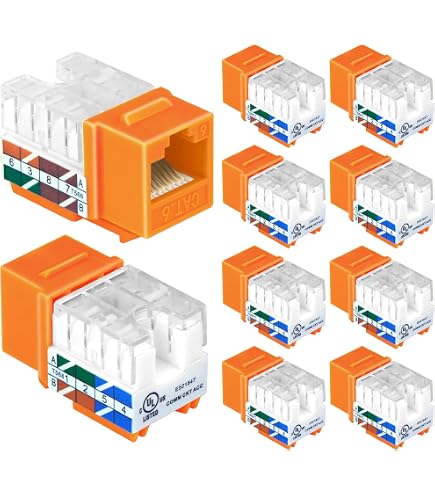 thumbnail image 2 of CAT6 White Keystone Jack – 110 Punchdown – 8P8C Ethernet – Bulk Pack Of 100 – Logico 2 of 2