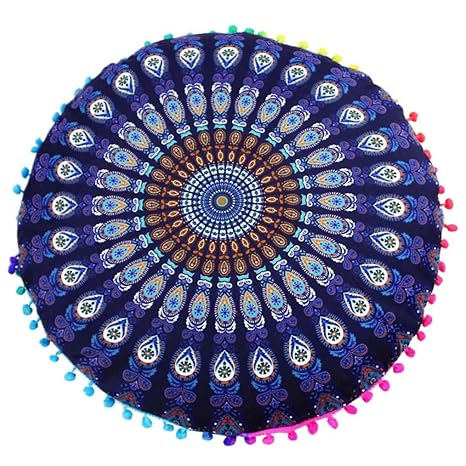 Buy Sacow Pillow Cases Indian Mandala Floor Pillows Round