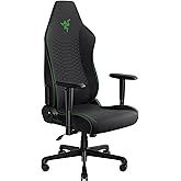 Razer Iskur V2 X Ergonomic Gaming Chair, Black | Built-In Lumbar Support, Wide Seat, High Density Foam Cushions, Adjustable 152 Degree Recline, 2D Armrests, Plush Fabric