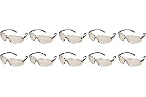 Honeywell A704 A700 Series Eye Protection Safety Glasses, Gray Frame, I/O Silver Lens (Pack of 10)