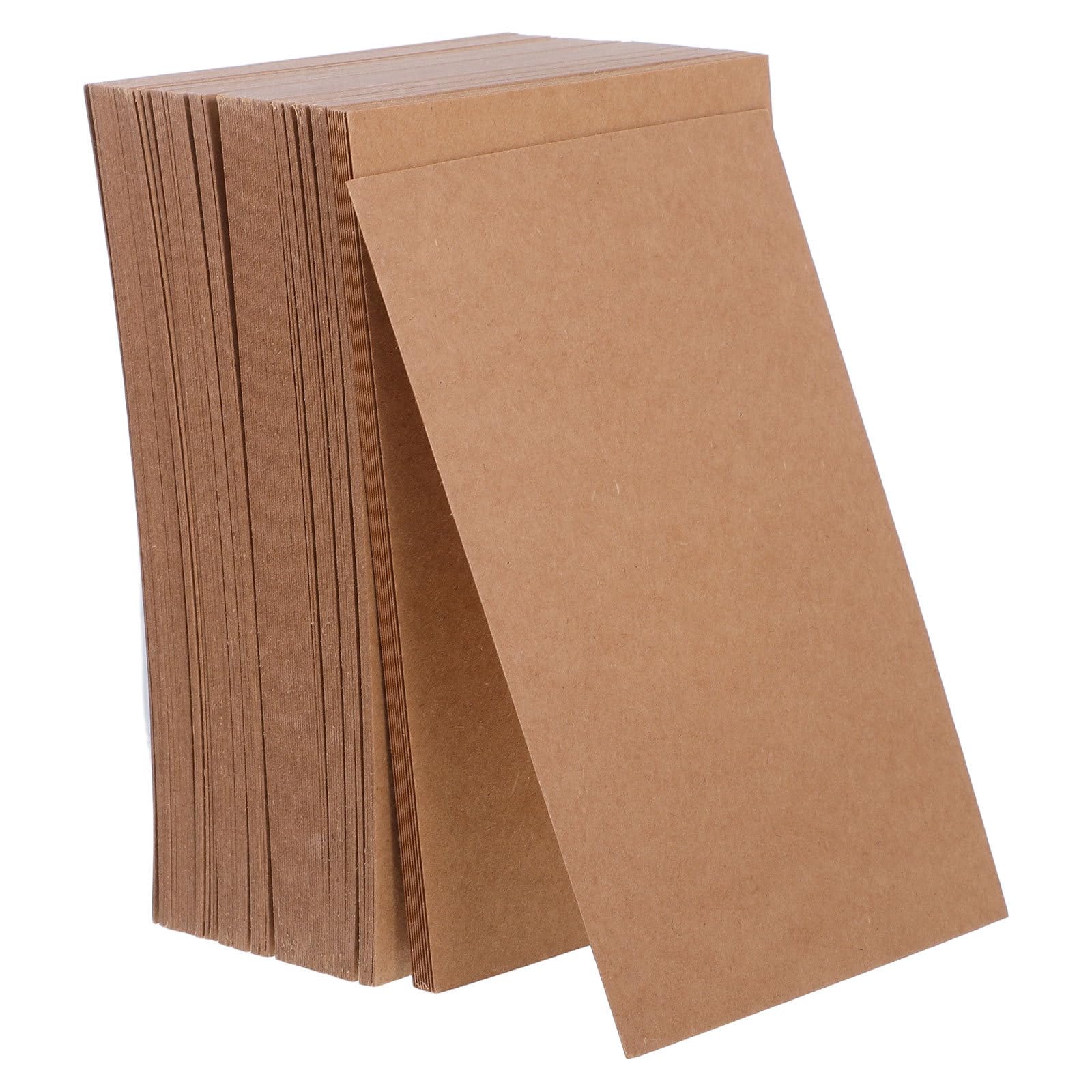 NUOBESTY 100Pcs Kraft Blank Postcards 6X4 Inch Double-Sided Memo Cards for DIY Handwritten Greeting Messages Scrapbooking and Creative Notes