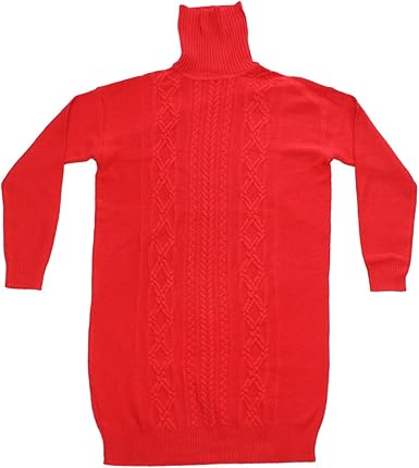 red turtleneck sweater dress