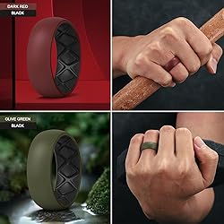 Egnaro Silicone Ring Men 1/4/5/6/7 Multipack of